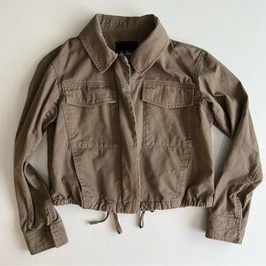 Sam Edelman cropped cotton jacket, brown, XS